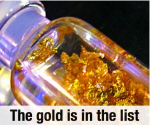 the gold is in the list
